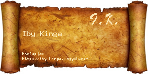 Iby Kinga névjegykártya