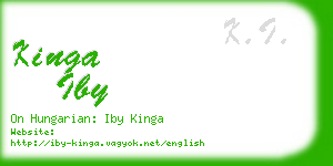 kinga iby business card